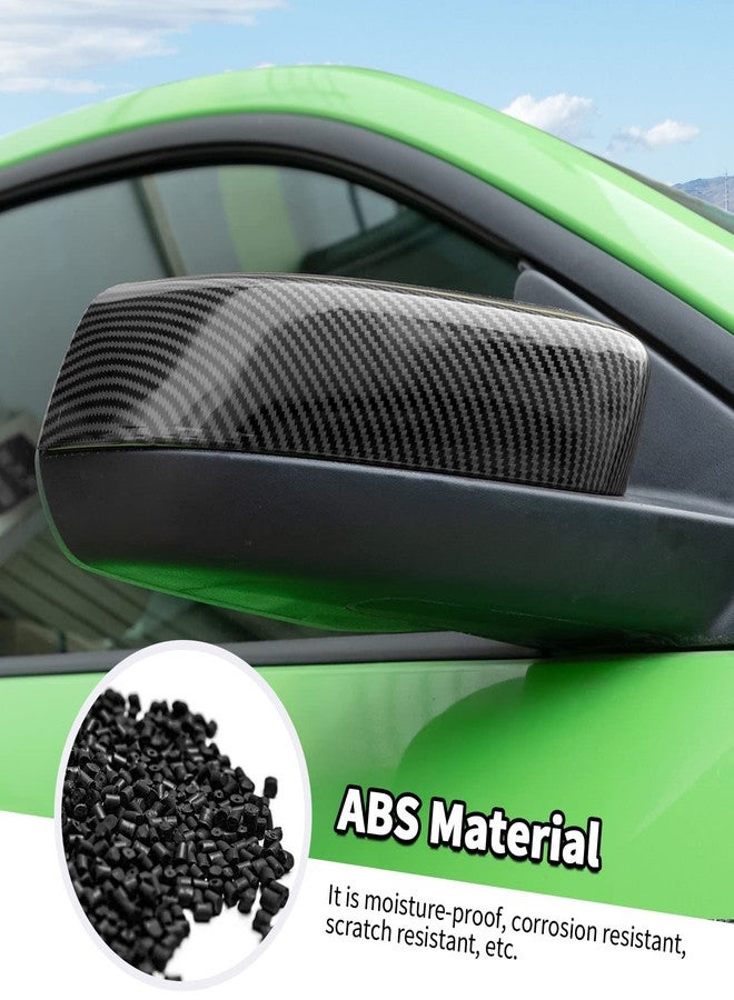 Jimen Compatible with Ford Mustang 2009-2013, Side Door Rearview Mirror Caps Cover Trim Exterior Accessories (Carbon Fiber) - Image 5